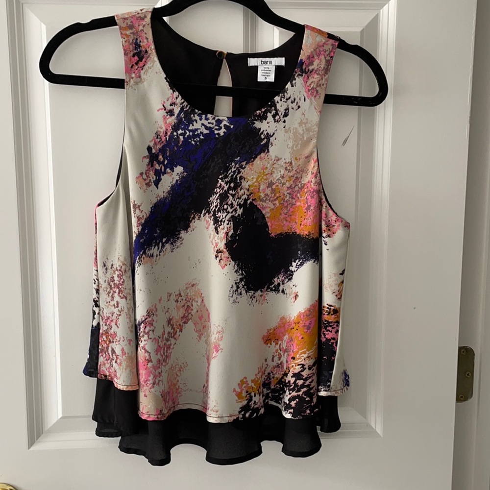 Bar III Multi-layered Sleeveless Blouse